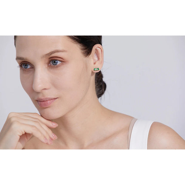 Multi-Color Zircon Stud Earrings