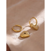 Heart Huggie Earrings