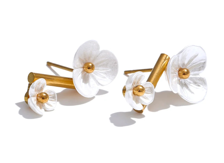 Fairy Flower Rotating Stud Earrings