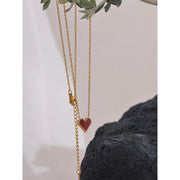 Red Heart Pendant Necklace