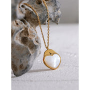 Shell Heart Pendant Necklace