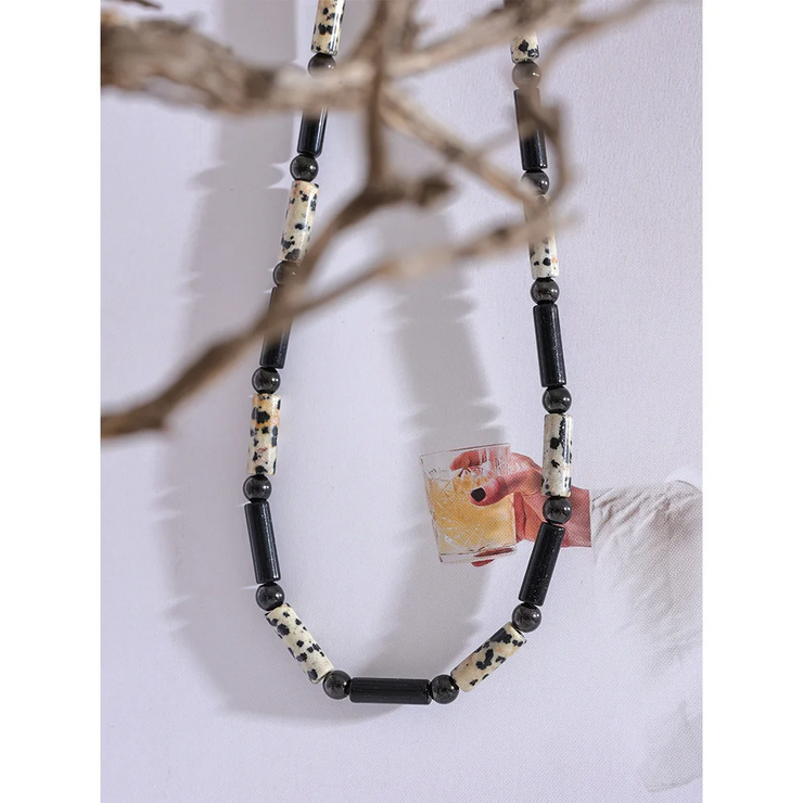 Black Agate Stone Necklace