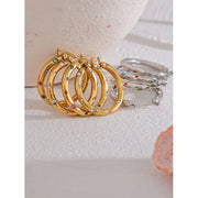 Colorful CZ Hoop Earrings