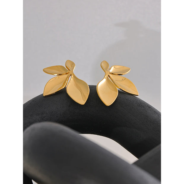 Gold Flower Earrings