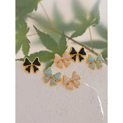 Enamel Bow Knot Studs