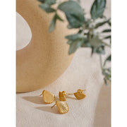 Shell Cast Minimalist Stud Earrings