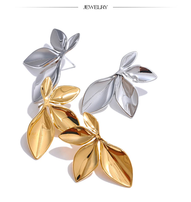 Gold Flower Earrings