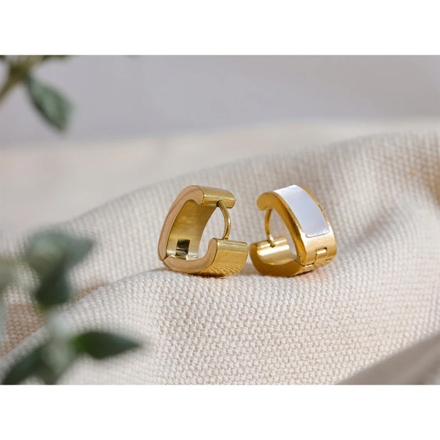 Heart Hollow Hoop Earrings