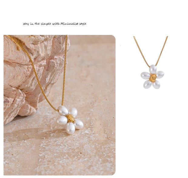 Pearl Flower Necklace