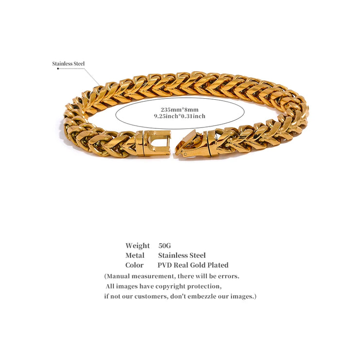 Round Cuban Chain Bracelet