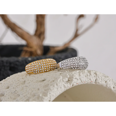 Luxury Cubic Zirconia Pave Fashion Ring