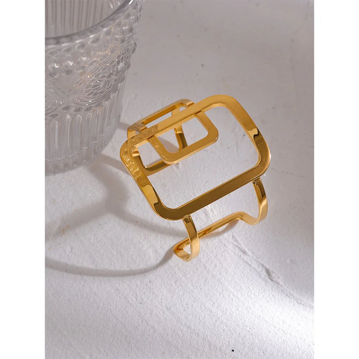 Square Hollow Cuff Bracelet