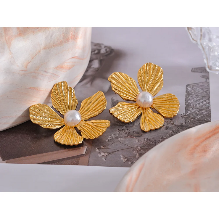 Stainless Steel Flower Studs