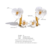 Fairy Flower Rotating Stud Earrings