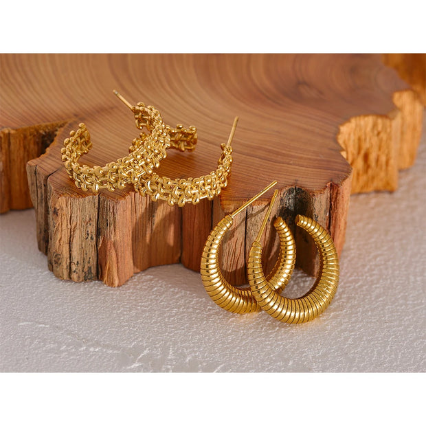 Golden Hoop Earrings