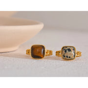 Natural Stone Open Tiger Ring