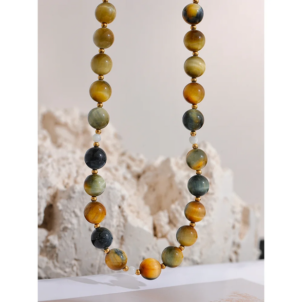 Tiger Stone Beads Necklace