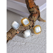 18k Gold Plated Pearl Stud Earrings