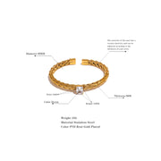 18K Gold Mesh Bangle Bracelet