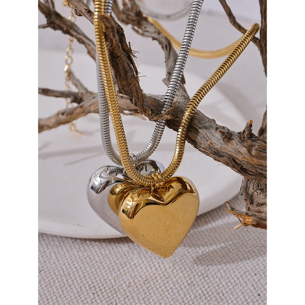 Hollow Heart Pendant Necklace