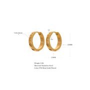 Round Zirconia Hoop Earrings