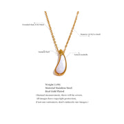 Shell Waterdrop Pendant Necklace