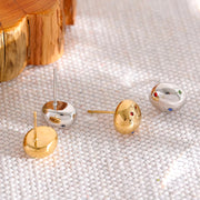 Gold Plated Bead Stud Earrings