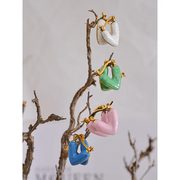 Candy Color Hollow Hoop Earrings