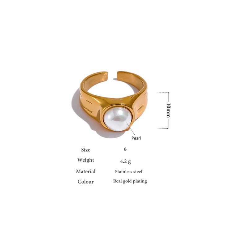 Imitation Pearls Ring Jewelry