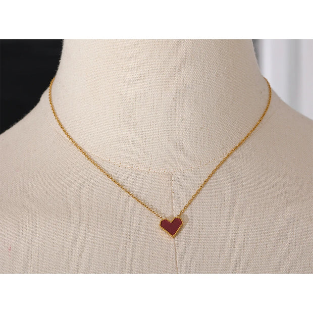 Red Heart Pendant Necklace