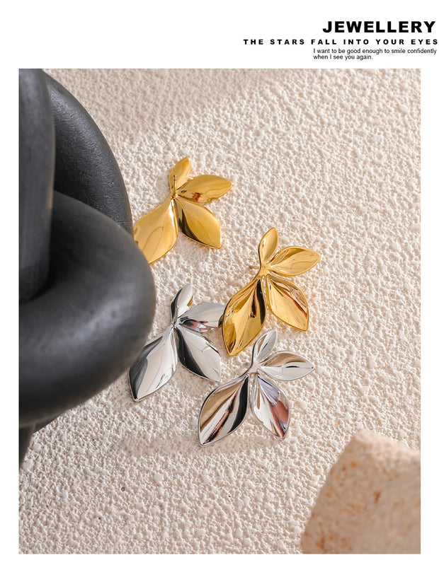 Gold Flower Earrings