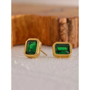 Colorful Zircon Square Studs