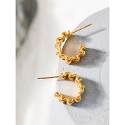 C Shape Geometric Small Hoop Earrings