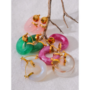 Colorful Resin Y2K Hoop Earrings