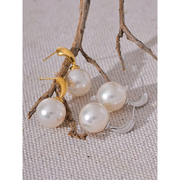 Imitation Pearls Geometric Earrings