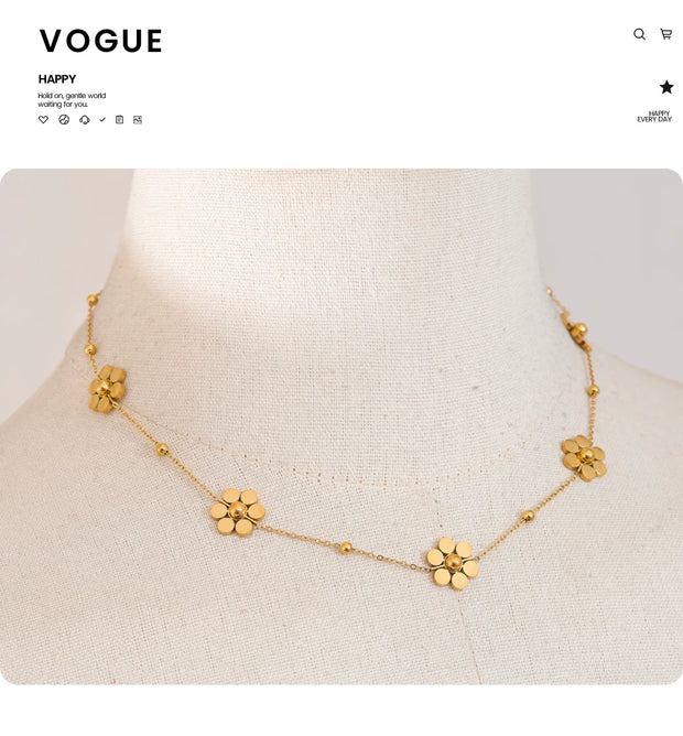 Flower Chain Necklace