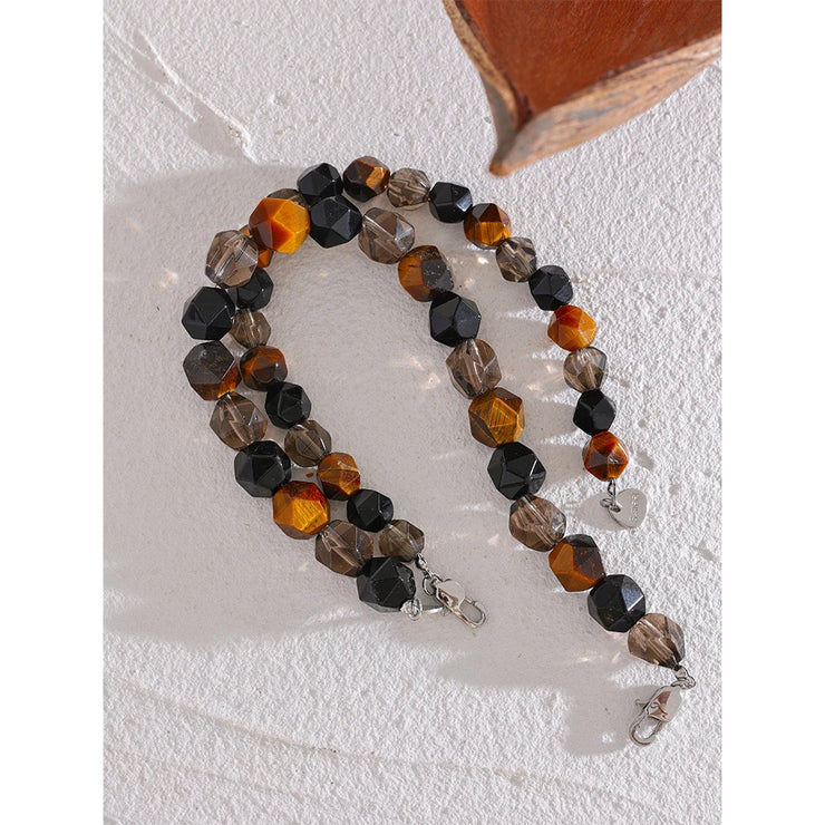 Smoking Quartz & Tiger Stone Bracelet