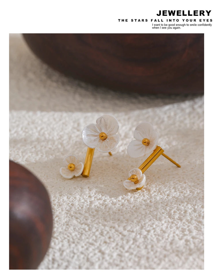 Fairy Flower Rotating Stud Earrings