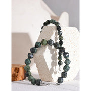 Malachite Stone Bead Bracelet