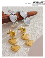 Heart Love Drop Dangle Earrings