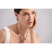 Luxury Green Zircon & Pearl Necklace