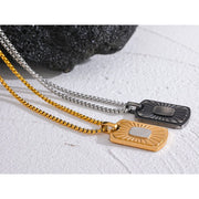 Square Sunlight Pendant Necklace