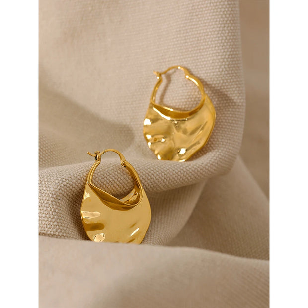 Gold Huggie Hoop Earrings