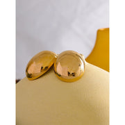 Big Oval Geometric Stud Earrings