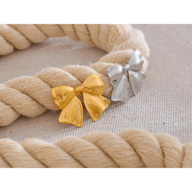 Stainless Steel Bow Knot Brooch