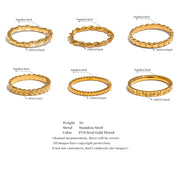 18k Gold Color PVD Plated Thin Ring