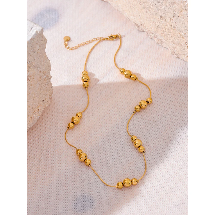 Gold Beads Chain Necklace