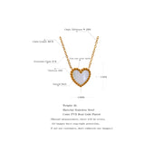 Double Side Shell Heart Necklace