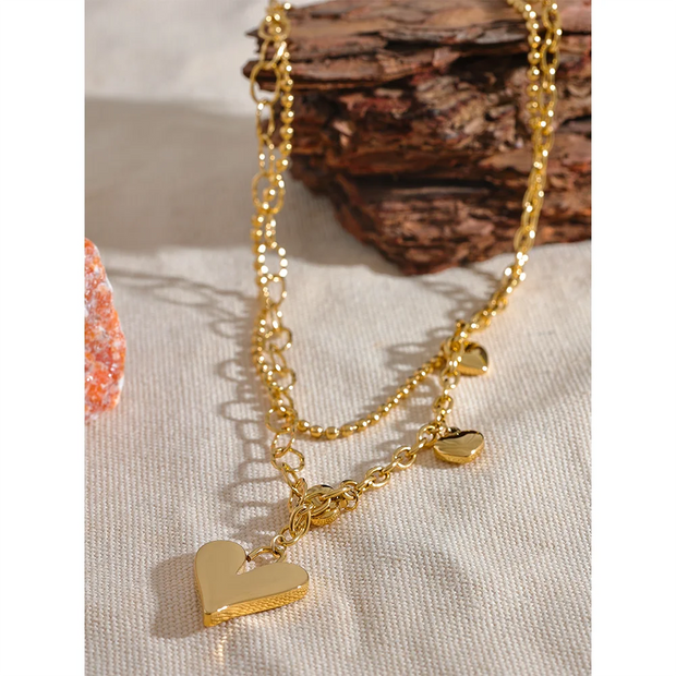 Heart Double Layer Necklace