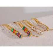 CZ Tassel Earrings